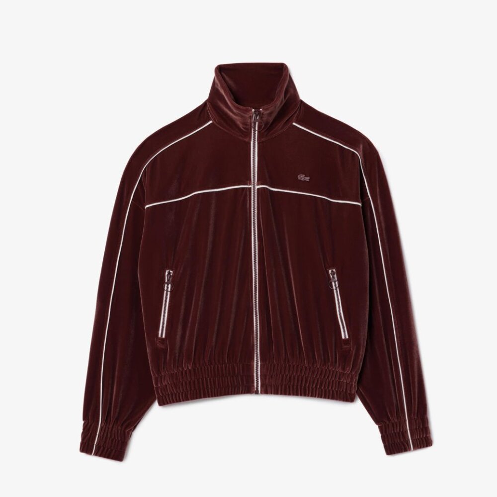 New With Tags Lacoste Velour Zip Up Sweatshirt